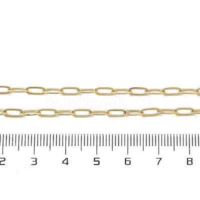 Brass Paperclip Chain Necklaces X-NJEW-A042-17G-02-1