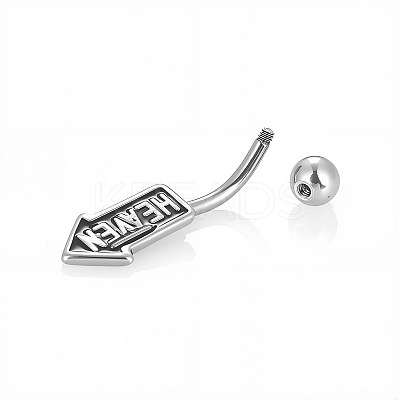 316L Surgical Stainless Steel Curved Barbell Belly Rings FS-WG3A43F-05-1