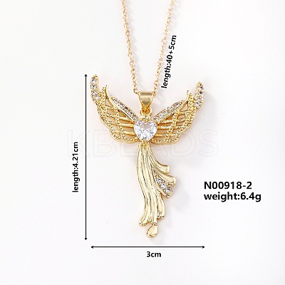 Fashionable and Elegant Butterfly Brass Pendant Necklaces QH8732-1-1