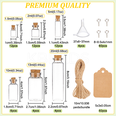 DIY Wish Bottle Pendant Decoration Making Kit DIY-BC0006-86-1