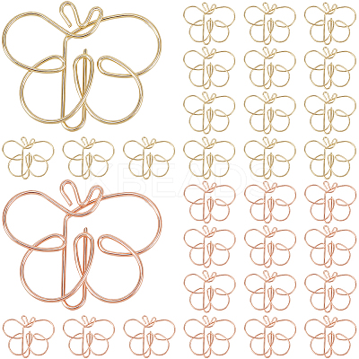 50Pcs 2 Colors Mini Iron Place Card Holders AJEW-CP0007-80-1