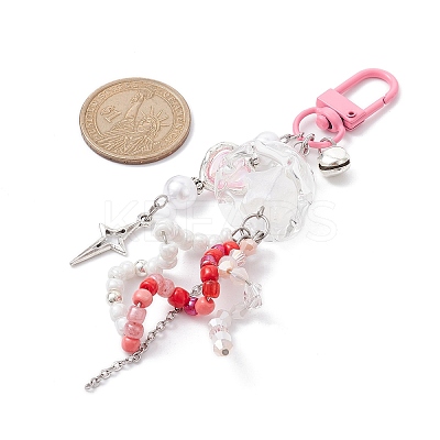 Luminous Acrylic Star Pendant Decoration HJEW-JM01443-01-1