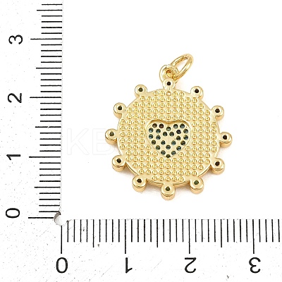 Brass Micro Pave Sky Blue Cubic Zirconia Pendants CU-CBA4A93-02C-G-1