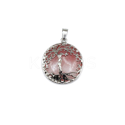 Cherry Quartz Glass Pendants FIND-PW0025-04Y-1