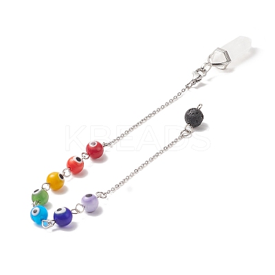 Bullet & Round Gemstone Dowsing Pendulums PALLOY-JF02034-02-1