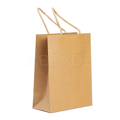 DIY Rectangle with Frog Pattern Kraft Paper Bag Making Set DIY-F079-03-1