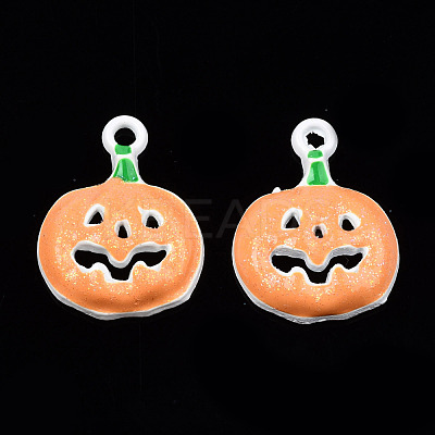 Spray Painted Alloy Enamel Pendants PALLOY-N164-006A-1
