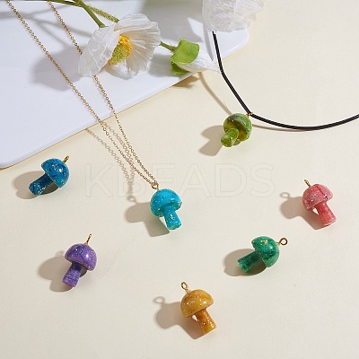 7Pcs 7 Colors Natural Quartz Pendants G-SZ0002-21-1