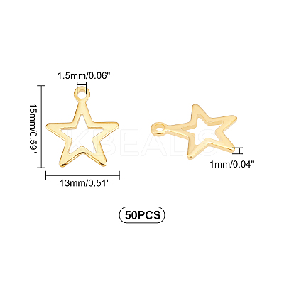 50Pcs 304 Stainless Steel Charms STAS-UN0029-14-1