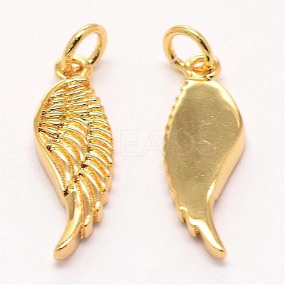 Brass Micro Pave AAA Cubic Zirconia Pendants ZIRC-L060-01G-NR-1