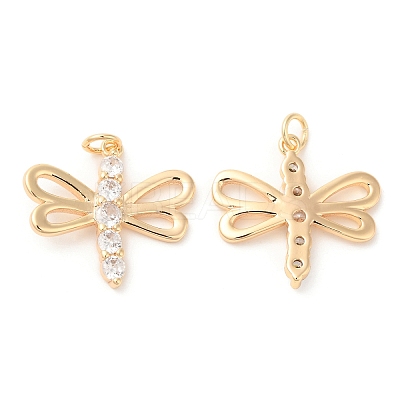 Brass & Cubic Zirconia Pendants KK-G468-34G-1