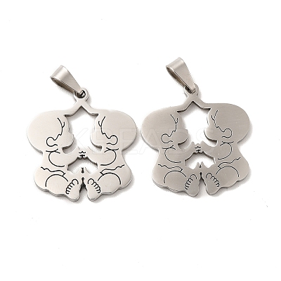 Non-Tarnish 201 Stainless Steel Pendants STAS-K251-030P-1