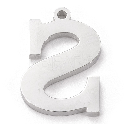 Tarnish Resistant 304 Stainless Steel Letter Pendant Rhinestone Settings LS-STAS-J028-01S-1