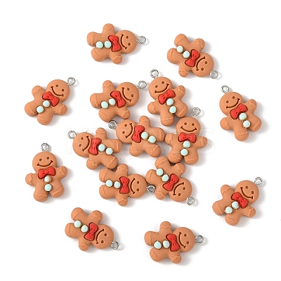 15Pcs Christmas Theme Opaque Resin Pendants RESI-YW0004-77-1