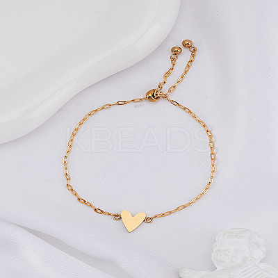 1Pc Stainless Steel Cable Chain Slider Bracelets for Women BJEW-LP0002-23A-1