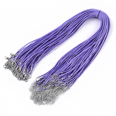 Waxed Cotton Cord Necklace Making MAK-S032-1.5mm-B10-1