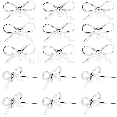20Pcs Brass Stud Earring Findings KK-SC0008-01S-1