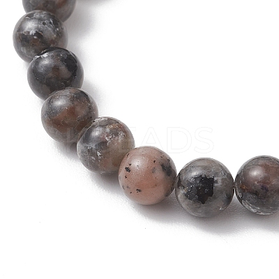Natural Syenite & Cultured Freshwater Pearl Round Beaded Stretch Bracelets for Women BJEW-JB13321-01-1