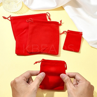 30Pcs Rectangle Velvet Pouches TP-FS0001-02D-1