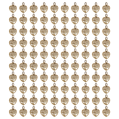 100Pcs Tibetan Style Alloy Pendants PALLOY-GO00037-1