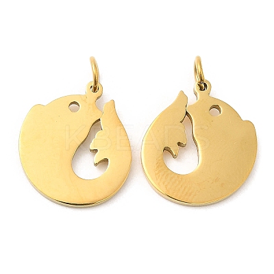 PVD Vacuum Plating 304 Stainless Steel Pendants STAS-Z042-17G-1