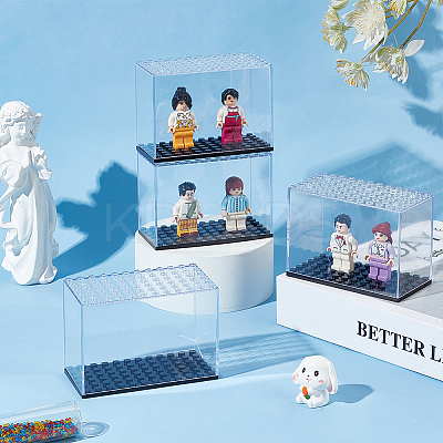 4Pcs Transparent Plastic Minifigure Display Cases ODIS-FG0001-78-1