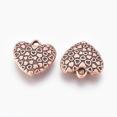 Alloy Heart Pendants PALLOY-E415-06R-NF-1