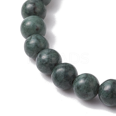 Natural Black Jade Beads Stretch Bracelets for Women BJEW-TA00603-1