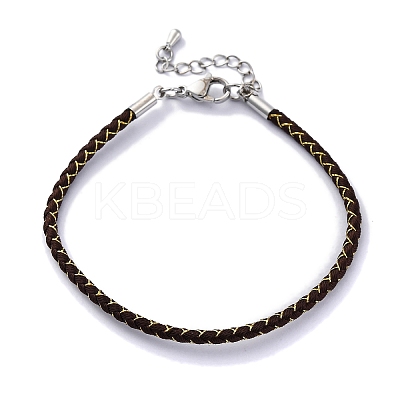 Polyester Cord Braided Bracelet Makings MAK-Z003-01P-30-1