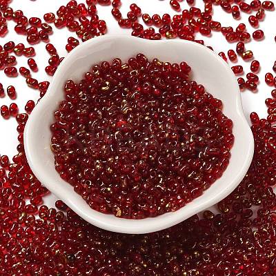 Spray Painted Glass Seed Beads SEED-F005-11A-04-1