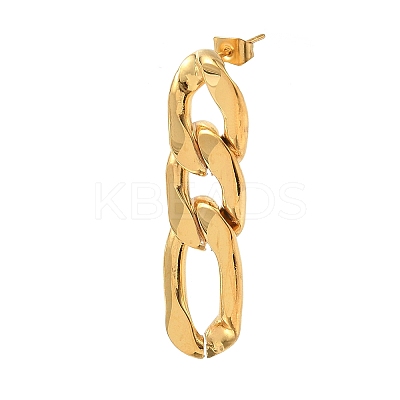 Iron Plating(IP) 304 Stainless Steel Stud Earrings EJEW-D095-23G-1
