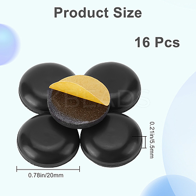 16Pcs Teflon & Rubber & EVA & Oil Glue Self-adhesive Furniture Protection Pads AJEW-CN0002-91-1