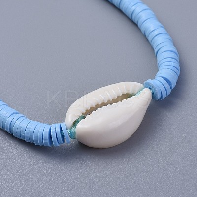 Handmade Polymer Clay Heishi Beads Braided Bracelets BJEW-JB04318-04-1