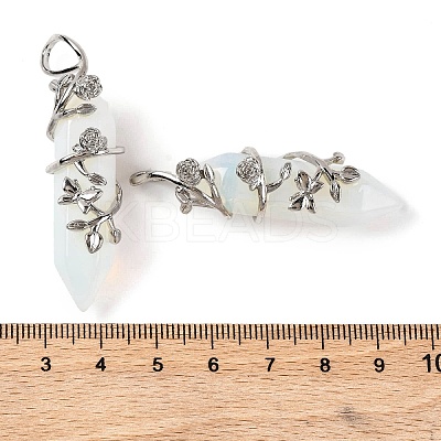 Opalite Double Terminal Pointed Pendants G-C144-03P-12-1