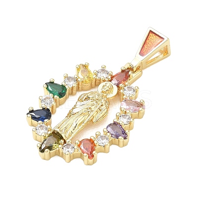 Religion Brass Pave Cubic Zirconia Pendants CU-CBA83A6-01A-G-1