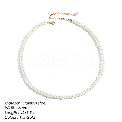 Elegant High-Quality Non-Fading Round Shell Pearl Beaded Heart Pendant Necklaces for Women VI2074-4-1
