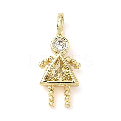 Brass Micro Pave Cubic Zirconia Pendants ZIRC-I356-17G-B07-1
