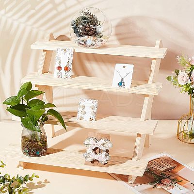 4- Tier Wood Display Stands ODIS-WH0027-028-1