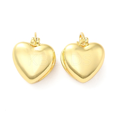 Brass Heart Hoop Earrings for Women EJEW-Q024-06G-1