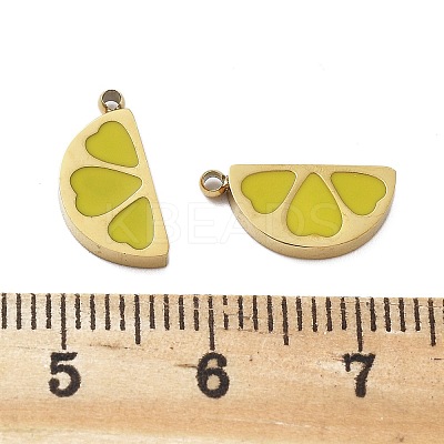 304 Stainless Steel Enamel Pendants STAS-D302-05G-1