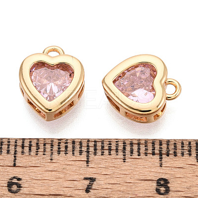 Brass Micro Pave Cubic Zirconia Charms KK-N275-13B-G-1