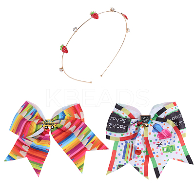 Alloy Rhinestone Hair Bands OHAR-GF0001-42-1