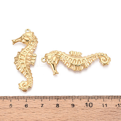 304 Stainless Steel Sea Horse Pendants STAS-T069-18G-1