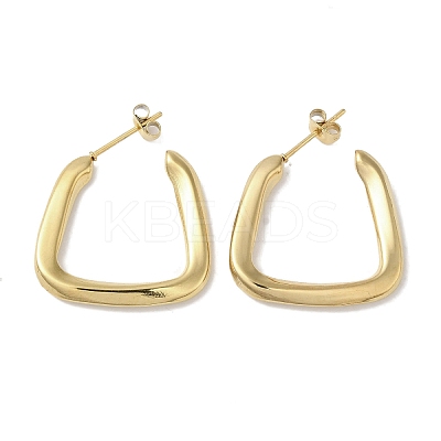 Triangle 304 Stainless Steel Stud Earrings for Women EJEW-I303-04G-1