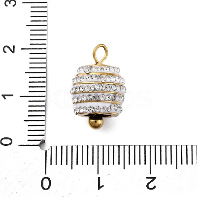 304 Stainless Steel Crystal Rhinestone Pendants STAS-H235-12G-1