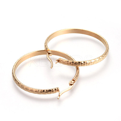 201 Stainless Steel Big Hoop Earrings EJEW-A054-49G-1