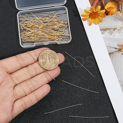 Brass Ball Head Pins KK-BBC0025-60A-1