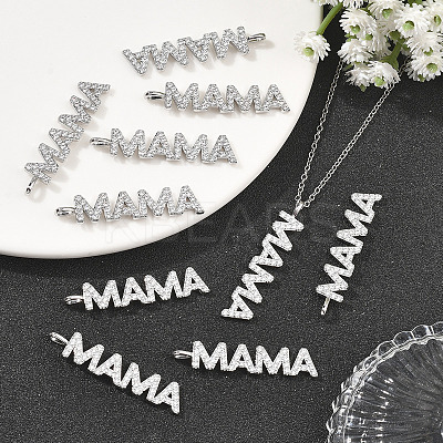 SHEGRACE Mother's Day Brass Micro Pave Clear Cubic Zirconia Pendants XGRQ1U302-382P-1