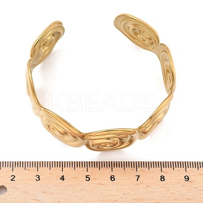 304 Stainless Steel Cuff Bangles for Women LS-AJEW-P127-18G-1