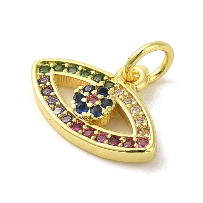 Brass Micro Pave Cubic Zirconia Charms KK-M283-15D-02-1